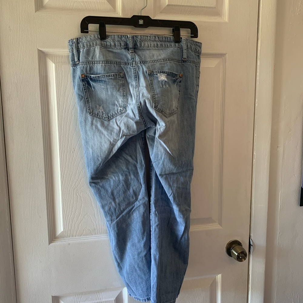 Ripped boyfriend jeans